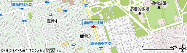 西篠崎１周辺の地図