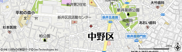 東京都中野区新井周辺の地図