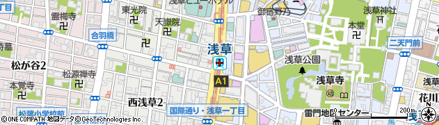 東京都台東区周辺の地図