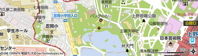 東京都台東区上野公園3周辺の地図