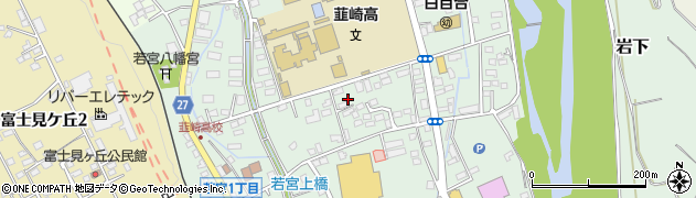 山梨県韮崎市若宮周辺の地図