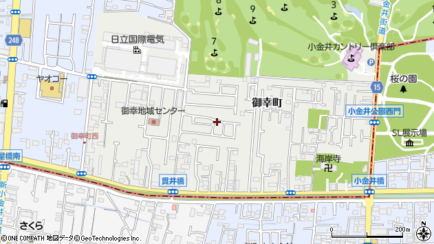 〒187-0012 東京都小平市御幸町の地図