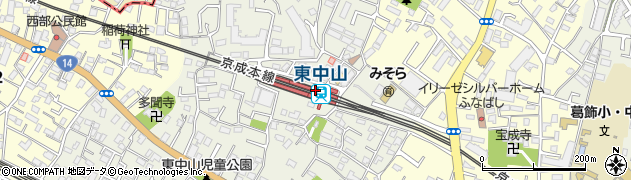 東中山駅周辺の地図
