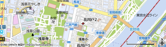 台東花川戸郵便局周辺の地図