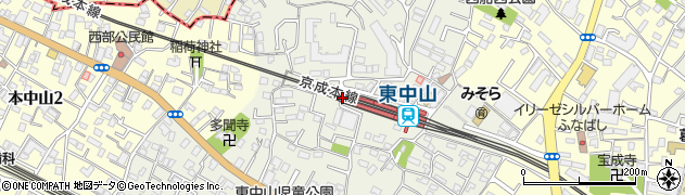千葉県船橋市東中山周辺の地図