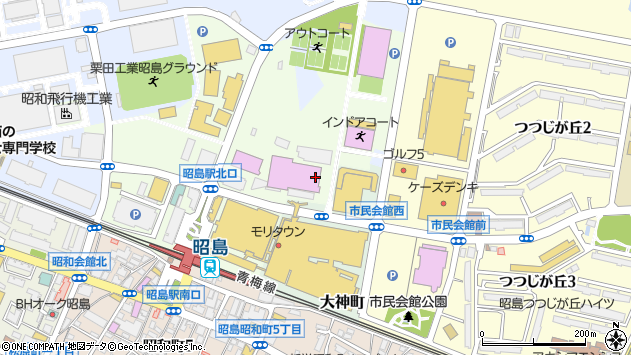 〒196-0014 東京都昭島市田中町の地図