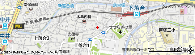 東京都新宿区上落合1丁目12-9周辺の地図
