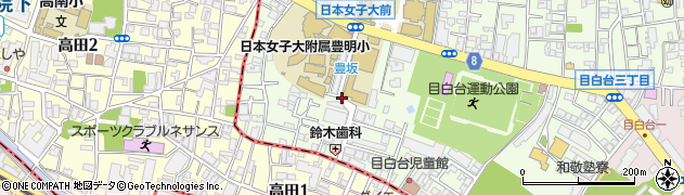 東京都文京区目白台1丁目周辺の地図