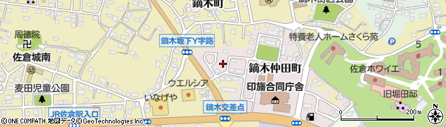 千葉県佐倉市鏑木仲田町1周辺の地図