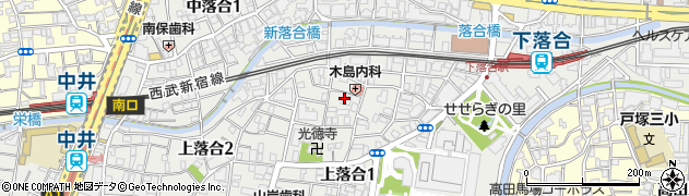東京都新宿区上落合1丁目21周辺の地図