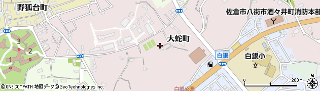 千葉県佐倉市大蛇町174周辺の地図