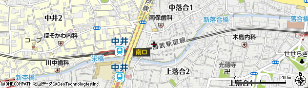 中華料理 家宴 中井店周辺の地図