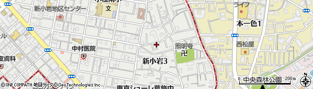 東京都葛飾区新小岩3丁目20周辺の地図