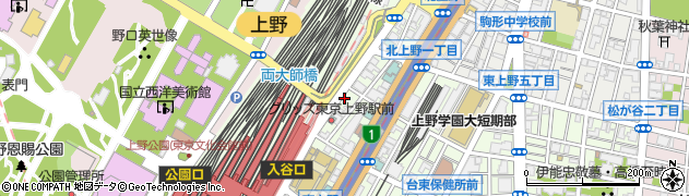 おたからや上野店周辺の地図