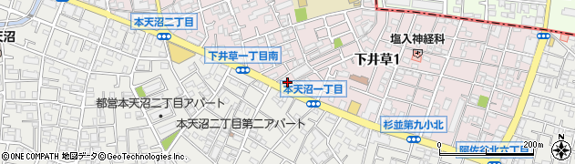 下井草南郵便局周辺の地図