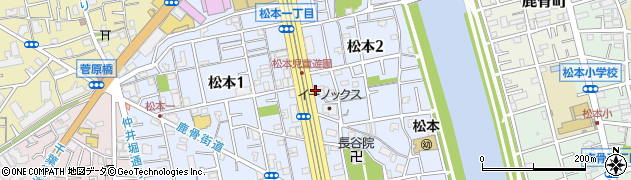 東京都江戸川区松本周辺の地図
