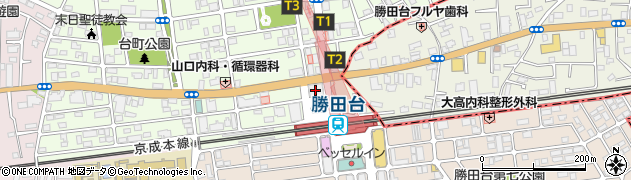 千葉興業銀行勝田台支店周辺の地図