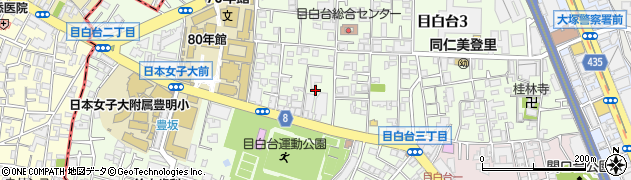 東京都文京区目白台2丁目周辺の地図