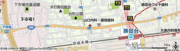 千葉県八千代市勝田台北1丁目周辺の地図