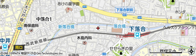 東京都新宿区上落合1丁目18周辺の地図