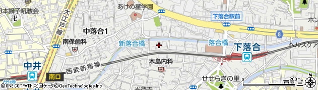 東京都新宿区上落合1丁目19周辺の地図
