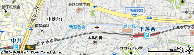 東京都新宿区上落合1丁目19-2周辺の地図