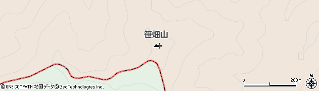 笹畑山周辺の地図