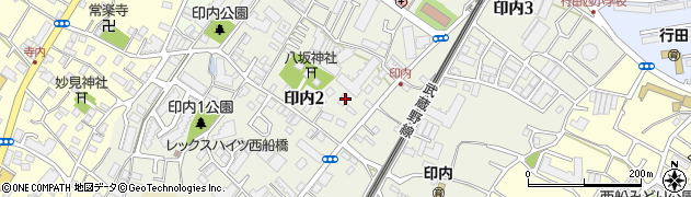 千葉県船橋市印内周辺の地図