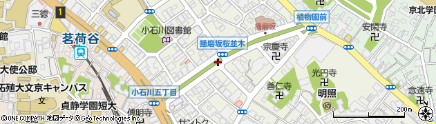 播磨坂桜並木周辺の地図