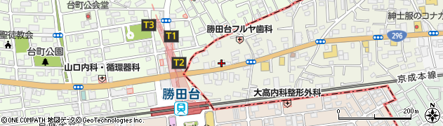 トヨタレンタリース千葉勝田台駅前店周辺の地図