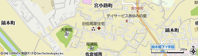 佐倉市　武家屋敷旧河原家・旧但馬家住宅周辺の地図