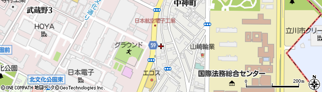 東京都昭島市中神町1364-58周辺の地図
