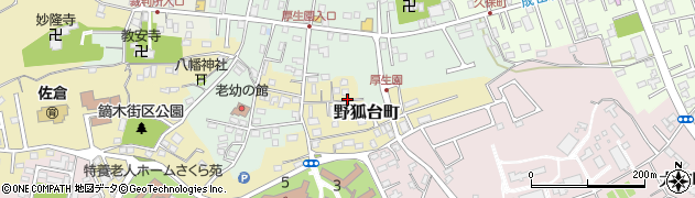 千葉県佐倉市野狐台町周辺の地図