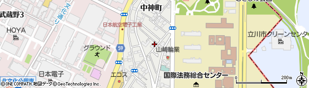 東京都昭島市中神町1364-84周辺の地図