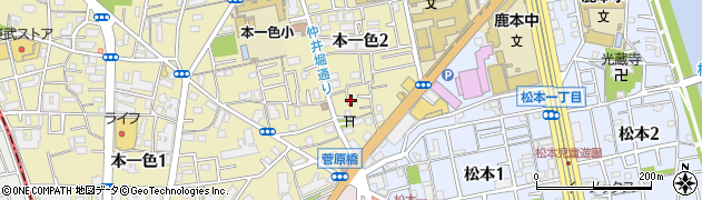 東京都江戸川区本一色2丁目21周辺の地図