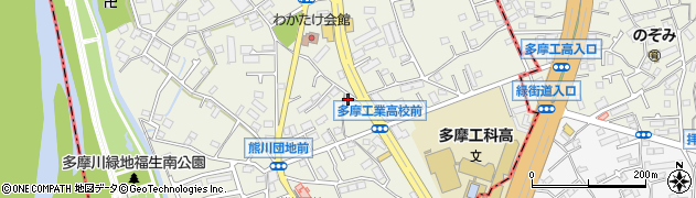 東京都福生市熊川204-1周辺の地図