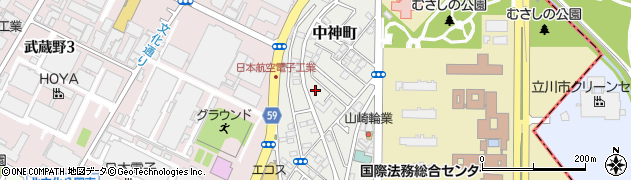 東京都昭島市中神町1366-90周辺の地図