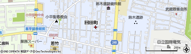 東京都小平市回田町262周辺の地図