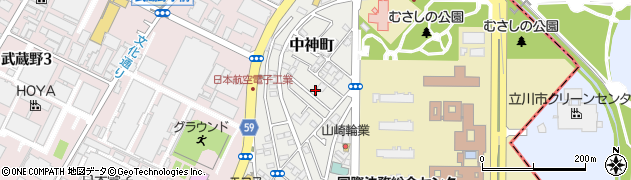 東京都昭島市中神町1366-32周辺の地図