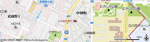 東京都昭島市中神町1366-84周辺の地図