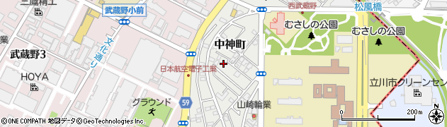 東京都昭島市中神町1366-34周辺の地図