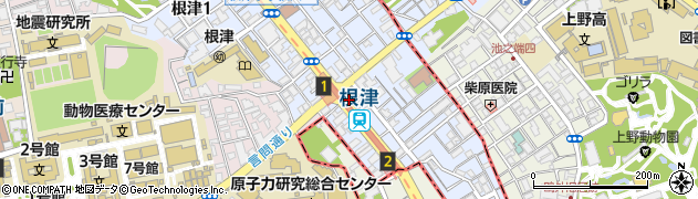 株式会社赤札堂根津店周辺の地図