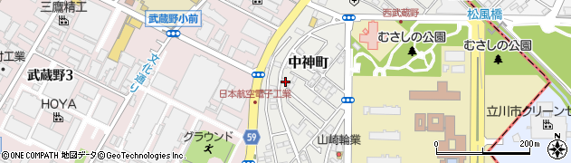 東京都昭島市中神町1366-18周辺の地図