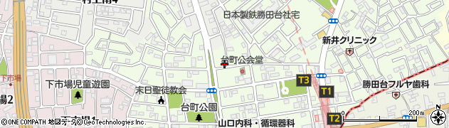 千葉県八千代市勝田台北2丁目周辺の地図