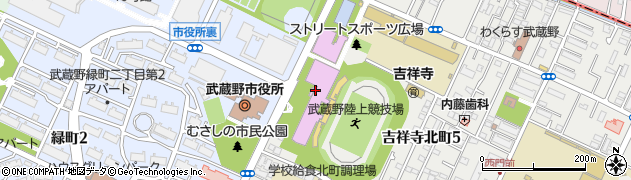 武蔵野総合体育館周辺の地図