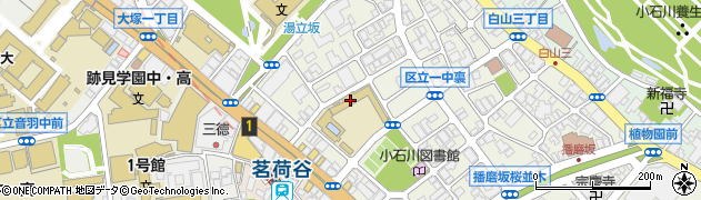 文京区立第一中学校周辺の地図