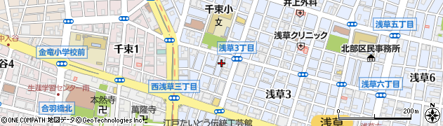 ハクジュプラザ　浅草店周辺の地図