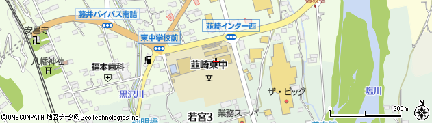 韮崎市立韮崎東中学校周辺の地図