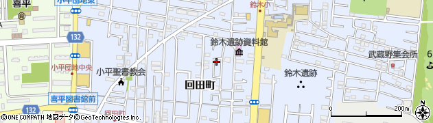 東京都小平市回田町266周辺の地図
