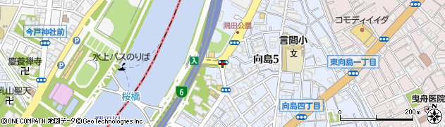 墨田区少年野球場前周辺の地図